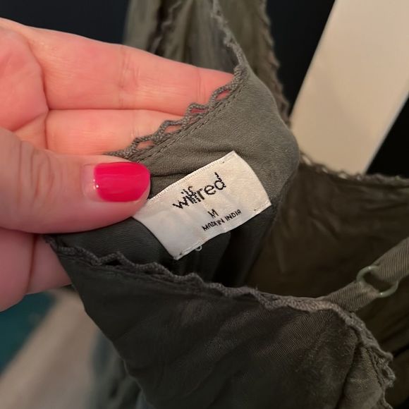 Wilfred army green midi jumpsuit - adjustable straps, elastic waist - medium - Picture 4 of 4